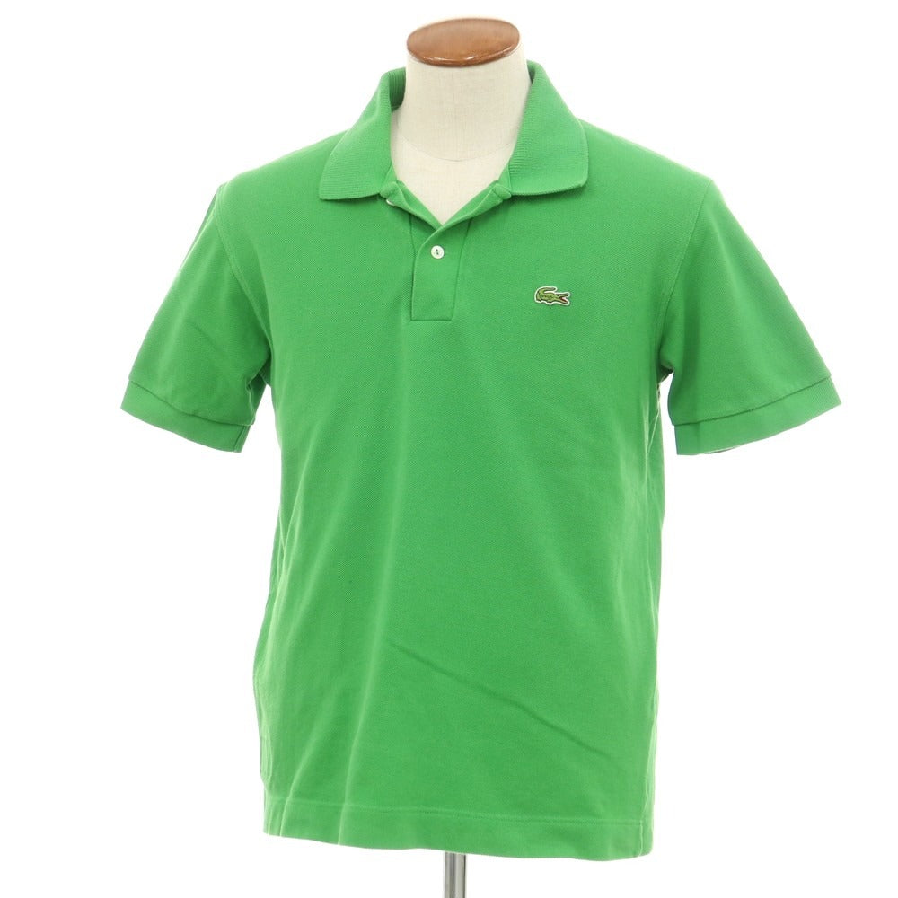 【中古】ラコステ LACOSTE コットン 鹿の子 半袖ポロシャツ グリーン【 4 】【 状態ランクB 】【 メンズ 】