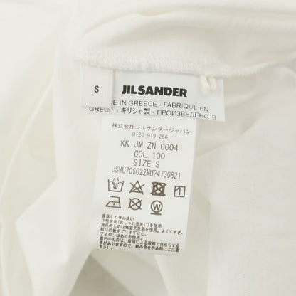 【中古】ジルサンダー JIL SANDER コットン モックネック 半袖Ｔシャツ ホワイト【 S 】【 状態ランクC 】【 メンズ 】