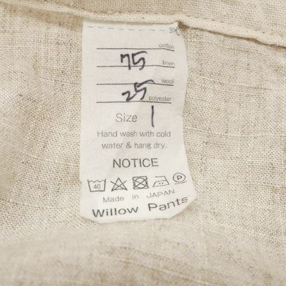 【中古】ウィローパンツ WILLOW PANTS リネンポリエステル ショートパンツ ベージュ【 1 】【 状態ランクB 】【 メンズ 】