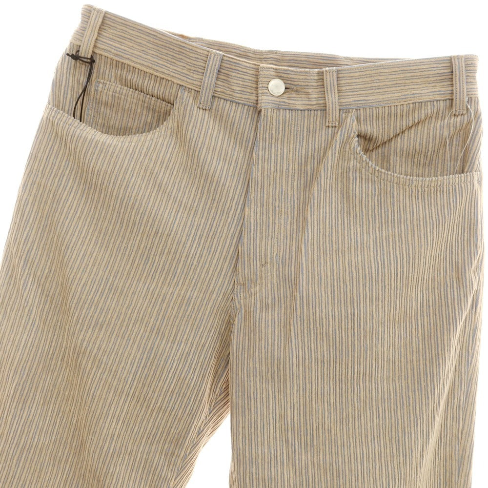 【中古】サブレーションズ SUBLATIONS ポリエステル コットン コーデュロイパンツ ベージュxブルー【サイズ2】【 状態ランクA 】【 メンズ 】 [EPD]