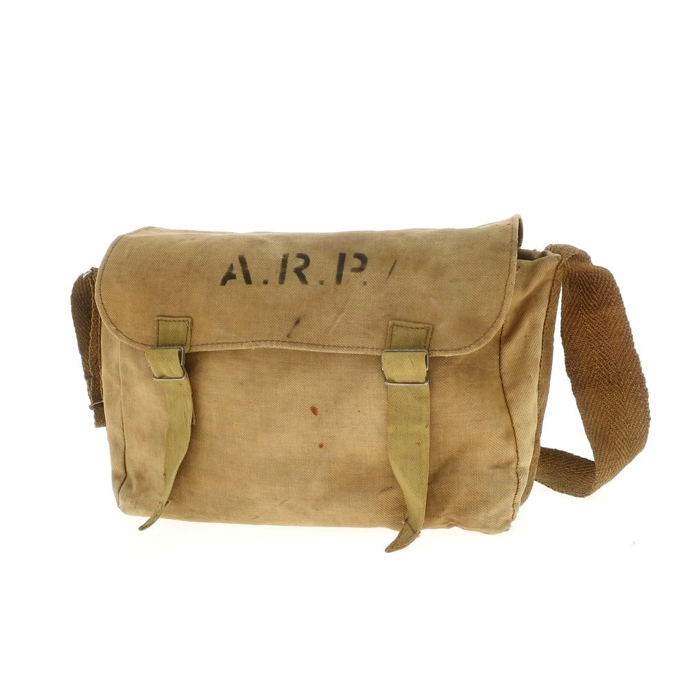 【中古】ミリタリー MILITARY ヴィンテージ A.R.P 1939 ミリタリー ショルダーバッグ ダークベージュ【 状態ランクD 】【 メンズ 】