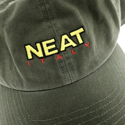 【中古】ニート NEAT ITALY コットン ベースボール キャップ オリーブグリーン【 状態ランクC 】【 メンズ 】