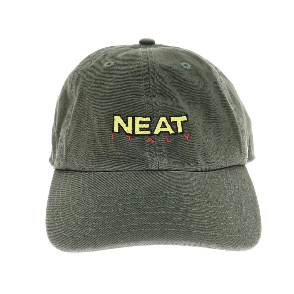 【中古】ニート NEAT ITALY コットン ベースボール キャップ オリーブグリーン【 状態ランクC 】【 メンズ 】