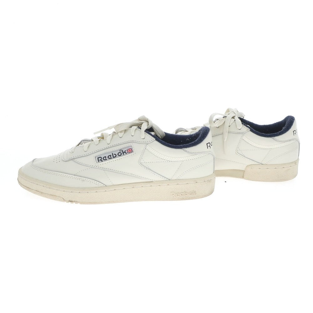 【中古】リーボック Reebok CLUB C レザー スニーカー アイボリーxネイビー【 US 9 1/2 】【 状態ランクB 】【 メンズ 】