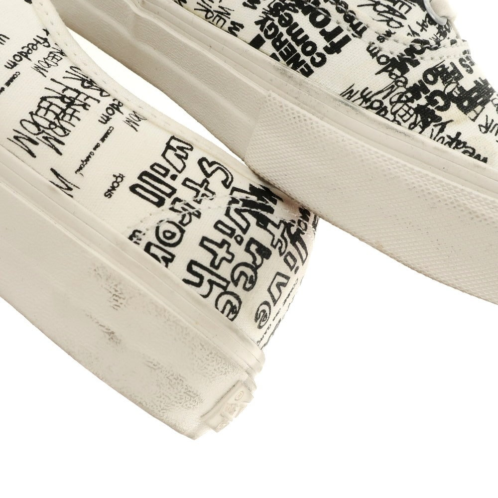 【中古】コムデギャルソン COMME des GARCONS × VAULT VANS オーセンティック キャンバス スニーカー ホワイトxブラック【 27cm 】【 状態ランクC 】【 メンズ 】