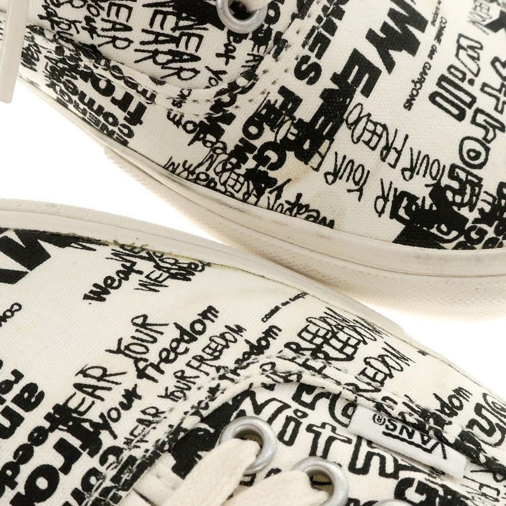 【中古】コムデギャルソン COMME des GARCONS × VAULT VANS オーセンティック キャンバス スニーカー ホワイトxブラック【 27cm 】【 状態ランクC 】【 メンズ 】