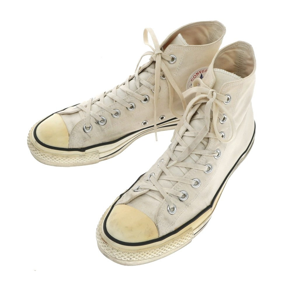 【中古】コンバース CONVERSE MADE IN JAPAN オールスターHi キャンバス ハイカット スニーカー アイボリー【 9 】【 状態ランクD 】【 メンズ 】