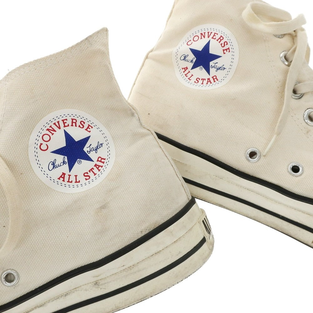 【中古】コンバース CONVERSE MADE IN JAPAN オールスターHi キャンバス ハイカット スニーカー アイボリー【 9 】【 状態ランクD 】【 メンズ 】