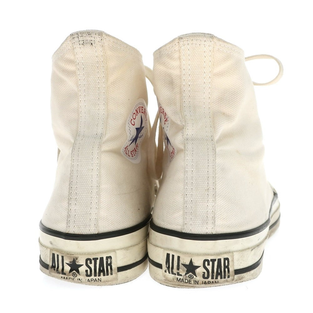 【中古】コンバース CONVERSE MADE IN JAPAN オールスターHi キャンバス ハイカット スニーカー アイボリー【 9 】【 状態ランクD 】【 メンズ 】