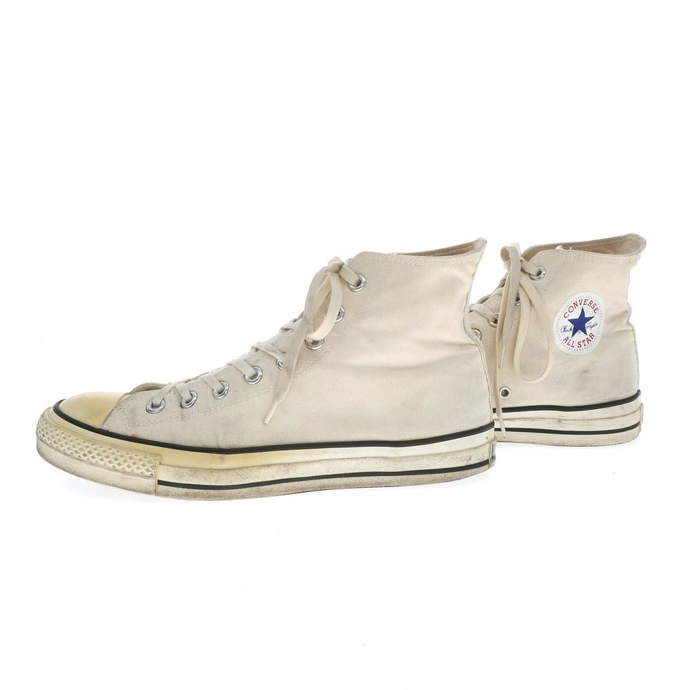 【中古】コンバース CONVERSE MADE IN JAPAN オールスターHi キャンバス ハイカット スニーカー アイボリー【 9 】【 状態ランクD 】【 メンズ 】