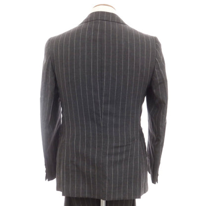 [Used] ERRICO FORMICOLA Wool Striped 3-Button Suit, Grey [46] [Condition Rank C] [Men&