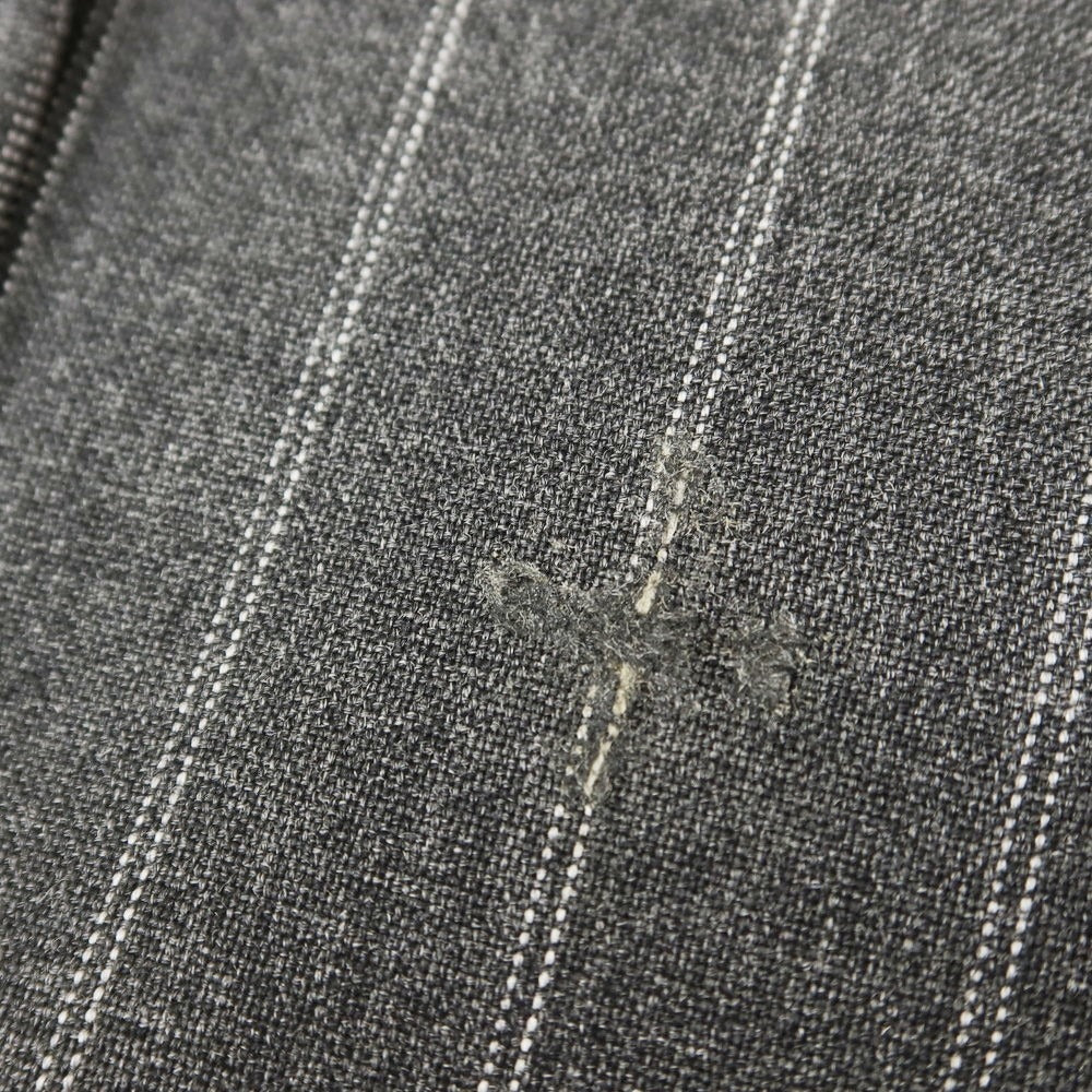 [Used] ERRICO FORMICOLA Wool Striped 3-Button Suit, Grey [46] [Condition Rank C] [Men&