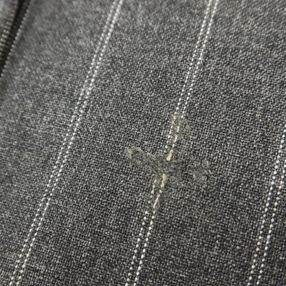 [Used] ERRICO FORMICOLA Wool Striped 3-Button Suit, Grey [46] [Condition Rank C] [Men&