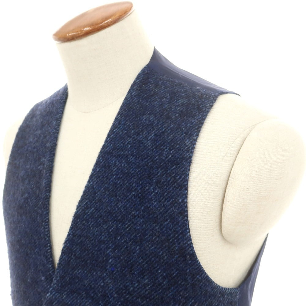 【中古】タリアトーレ TAGLIATORE ウール ナイロン ドレス系ジレ ベスト ネイビーブルー【サイズ46】【 状態ランクB 】【 メンズ 】 [CPD]