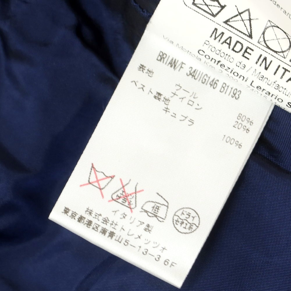 【中古】タリアトーレ TAGLIATORE ウール ナイロン ドレス系ジレ ベスト ネイビーブルー【サイズ46】【 状態ランクB 】【 メンズ 】 [CPD]