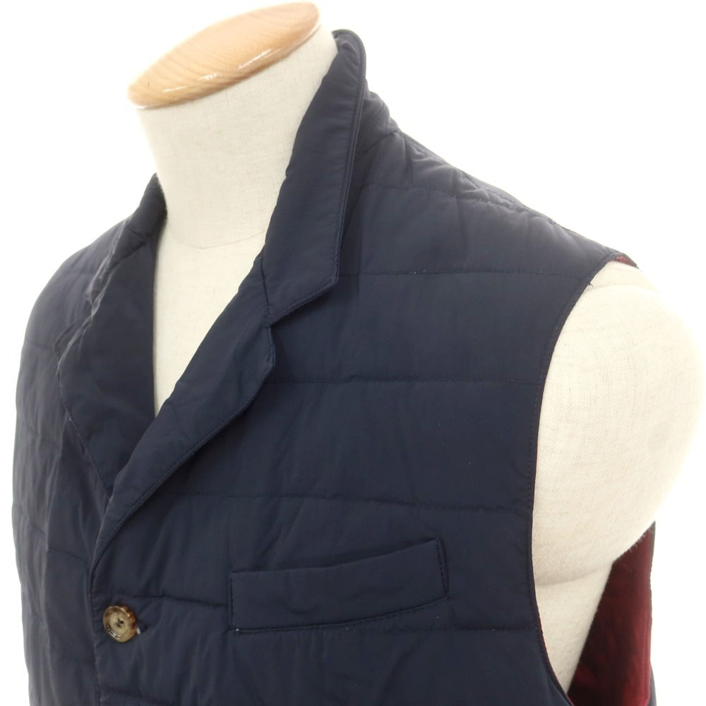 【中古】イレブンティ eleventy ストレッチナイロン 中綿 カジュアル系ジレ ベスト ネイビー【 S 】【 状態ランクC 】【 メンズ 】