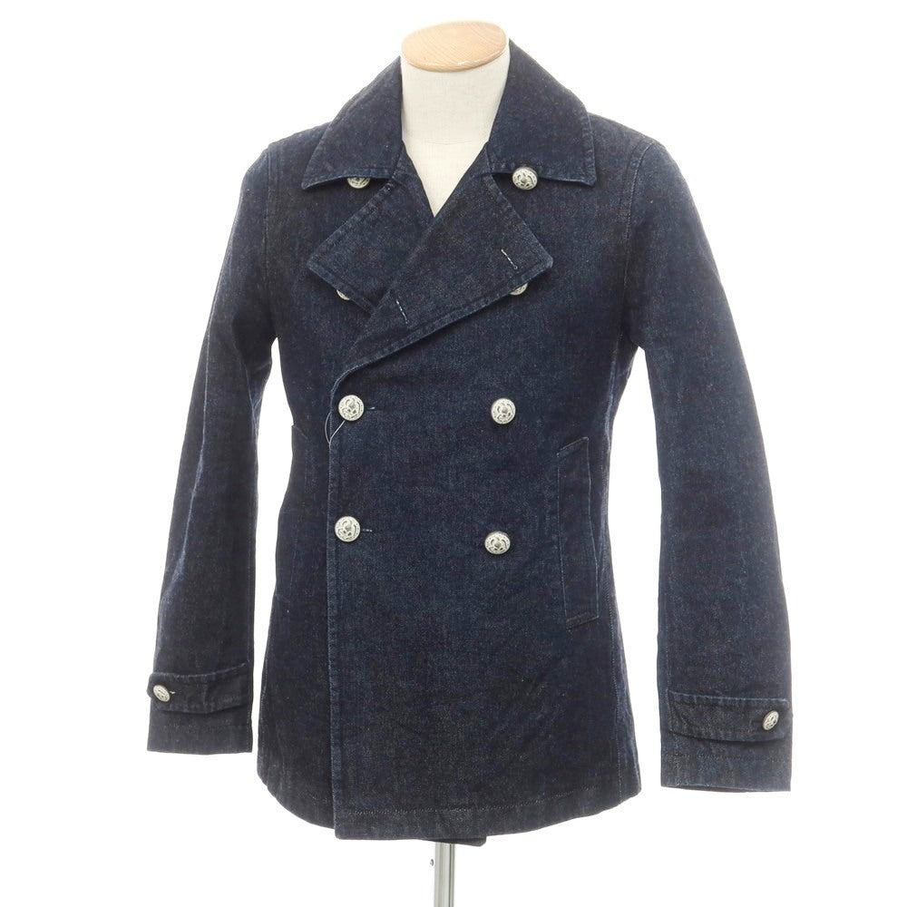 【中古】タリアトーレ TAGLIATORE デニム ピーコート ネイビー【 44 】【 状態ランクB 】【 メンズ 】[EPD]