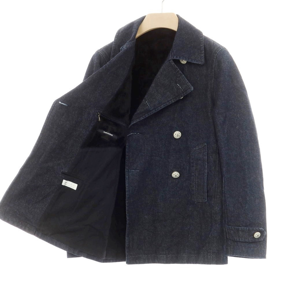 【中古】タリアトーレ TAGLIATORE デニム ピーコート ネイビー【 44 】【 状態ランクB 】【 メンズ 】[EPD]