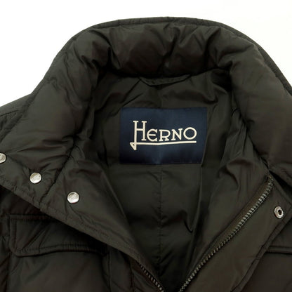 【中古】ヘルノ Herno ナイロン ダウンジャケット ダークグリーン【 46 】【 状態ランクC 】【 メンズ 】