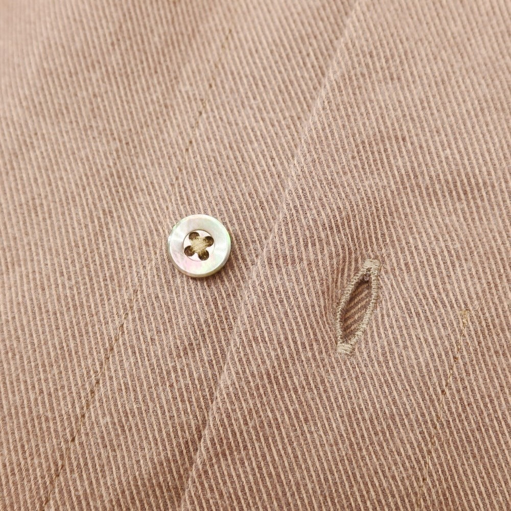 【中古】メイカーズシャツ カマクラ Makers Shirt 鎌倉 コットン カシミヤ タブカラー カジュアルシャツ ブラウン系【サイズ表記なし (XS位)】【 状態ランクB 】【 メンズ 】 [EPD]
