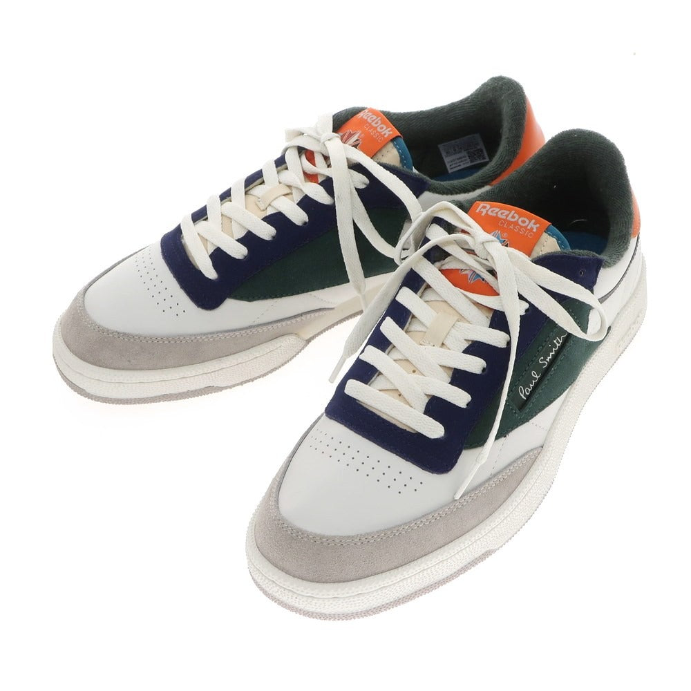 【中古】【未使用】ポールスミス Paul Smith × REEBOK 2025年春夏 CLUB C 85 ヴィンテージ レザー スニーカー ホワイトxマルチカラー【 28cm 】【 状態ランクS 】【 メンズ 】