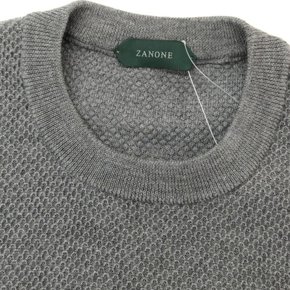 【中古】ザノーネ ZANONE ウール クルーネック プルオーバーニット グレー【 46 】【 状態ランクB 】【 メンズ 】