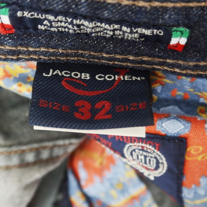 【中古】ヤコブコーエン JACOB COHEN J622 ストレッチ コットン ジーンズ デニムパンツ ネイビー【 32 】【 状態ランクB 】【 メンズ 】