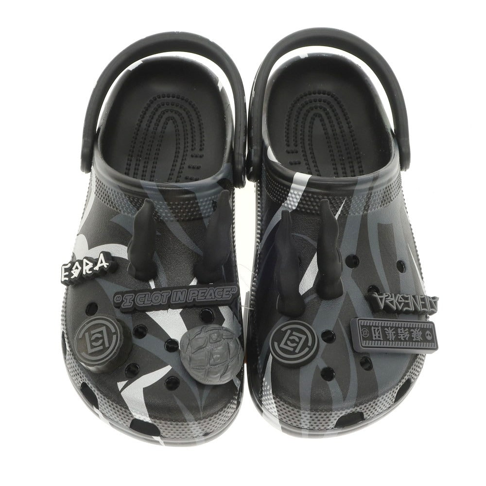 【中古】【未使用】クロット CLOT × Crocs サンダル ブラックxグレー【 7 】【 状態ランクS 】【 メンズ 】