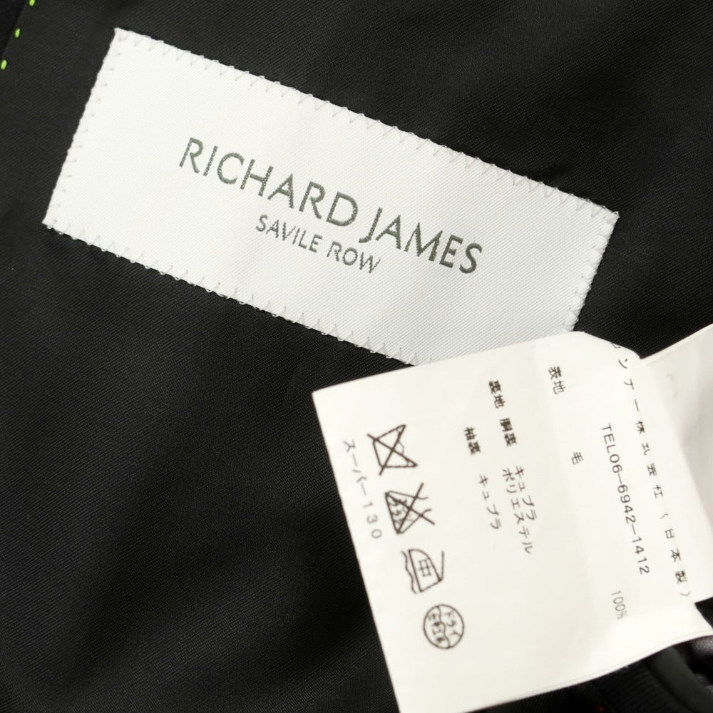 【中古】リチャードジェームス RICHARD JAMES ロロピアーナ社 FOUR SEASONS SUPER130’s ウール テーラードジャケット ブラック【 36A 】【 状態ランクC 】【 メンズ 】