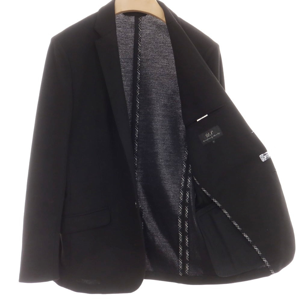 【中古】ユニオンステーション UNION STATION ポリエステルレーヨン系ジャージー 2B カジュアルジャケット ブラック【 3 】【 状態ランクB 】【 メンズ 】