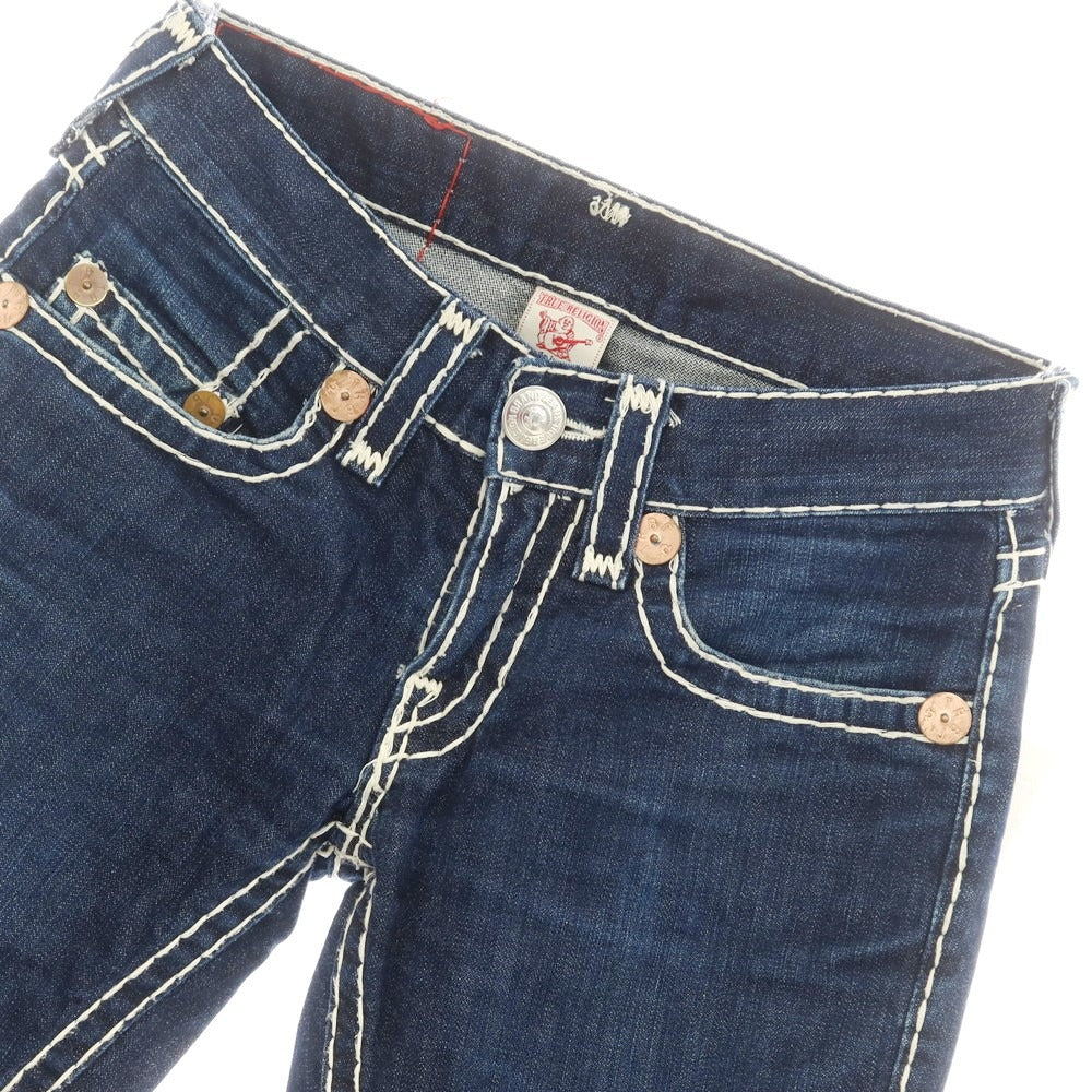 【中古】トゥルーレリジョン TRUE RELIGION BOBBY SUPER T コットン ジーンズ デニムパンツ ネイビー【 28 】【 状態ランクC 】【 メンズ 】