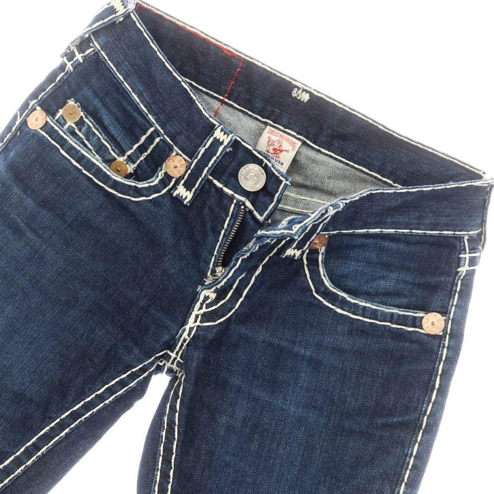 【中古】トゥルーレリジョン TRUE RELIGION BOBBY SUPER T コットン ジーンズ デニムパンツ ネイビー【 28 】【 状態ランクC 】【 メンズ 】