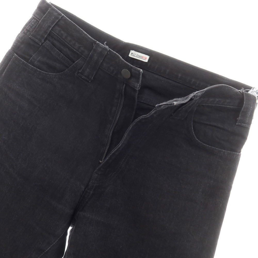 【中古】ウィリー チャバリア WILLY CHAVARRIA WISM別注 コットン ジーンズ デニムパンツ ブラック【サイズM】【 状態ランクB 】【 メンズ 】[EPD]
