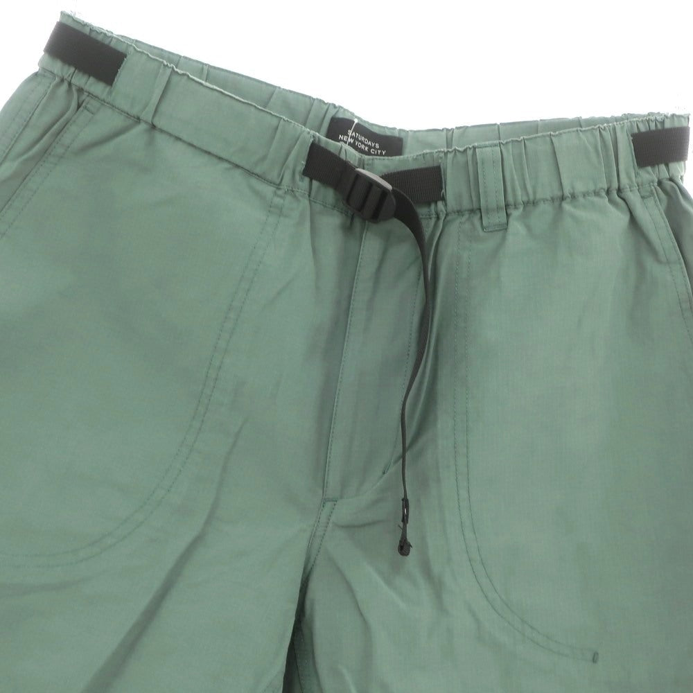 【中古】サタデーズ ニューヨークシティ Saturdays NYC コットンナイロン ショートパンツ グリーン【 M 】【 状態ランクB 】【 メンズ 】