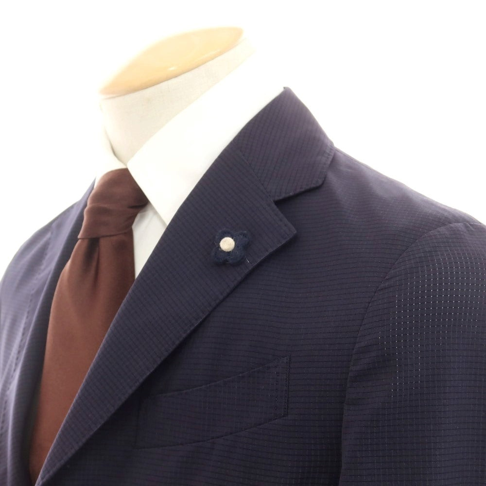 【中古】ラルディーニ LARDINI easywear ポリエステル 3つボタンスーツ ネイビー【 44 】【 状態ランクB 】【 メンズ 】