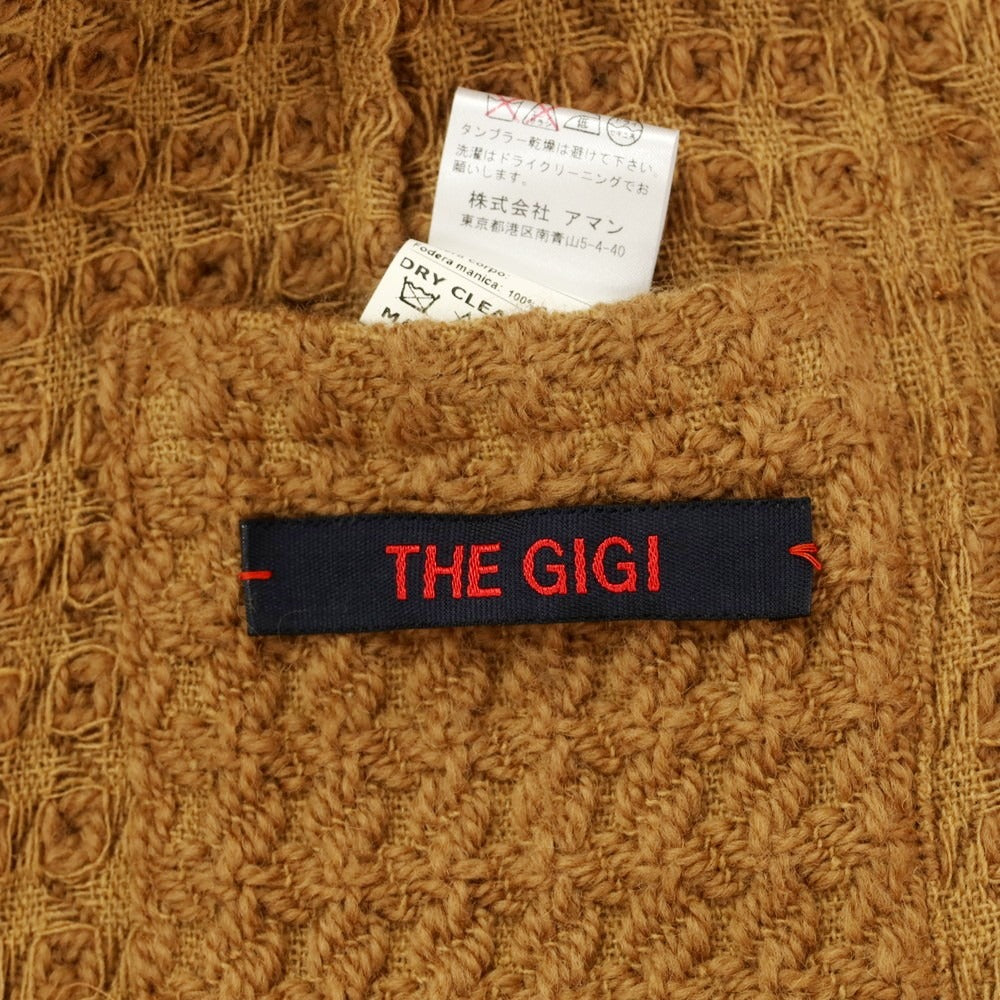 【中古】ザ ジジ THE GIGI ミドルゲージウール ショールカラー ニットジャケット ライトブラウン【サイズ44】【 状態ランクB 】【 メンズ 】 [EPD]