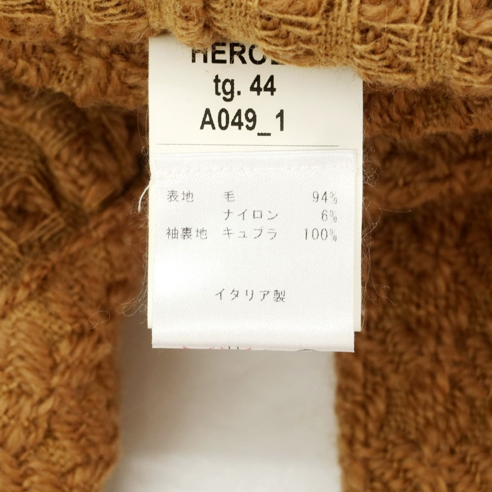 【中古】ザ ジジ THE GIGI ミドルゲージウール ショールカラー ニットジャケット ライトブラウン【サイズ44】【 状態ランクB 】【 メンズ 】 [EPD]