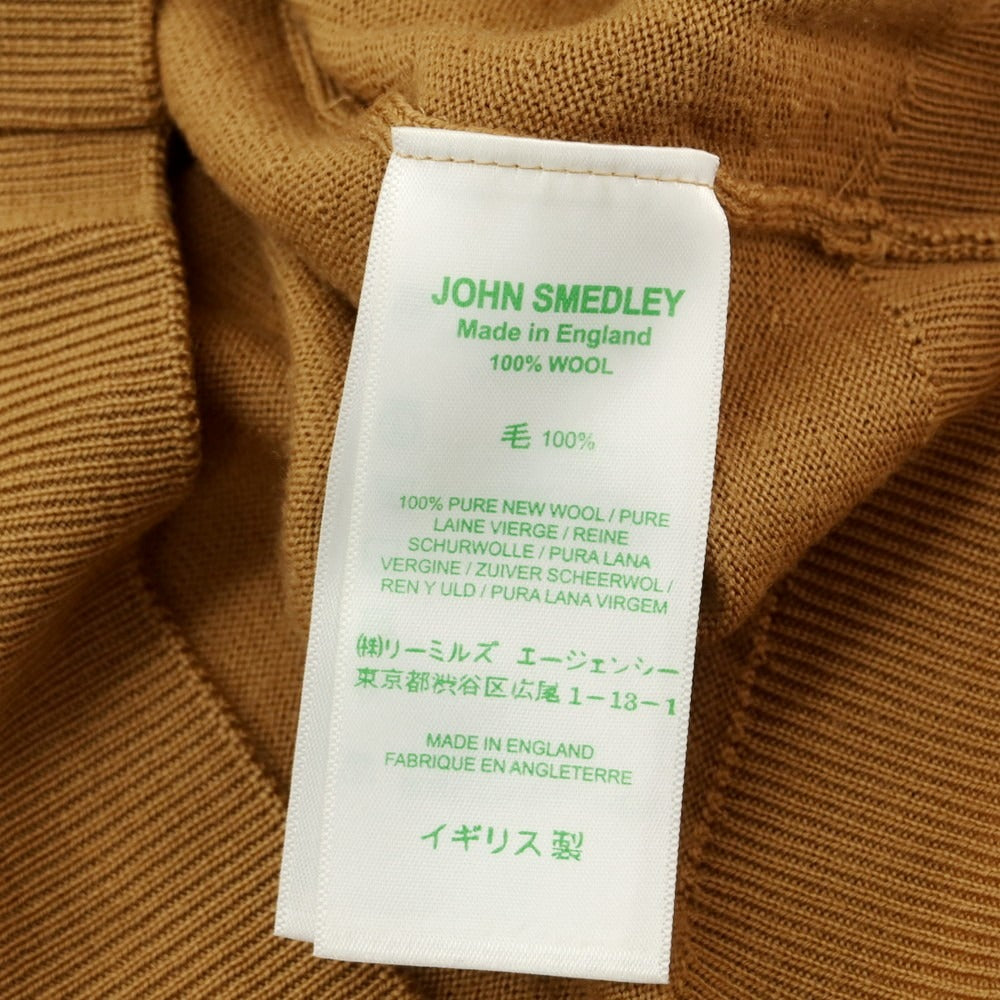 【中古】ジョンスメドレー JOHN SMEDLEY ハイゲージ ウール カーディガン キャメル系【 S 】【 状態ランクB 】【 メンズ 】