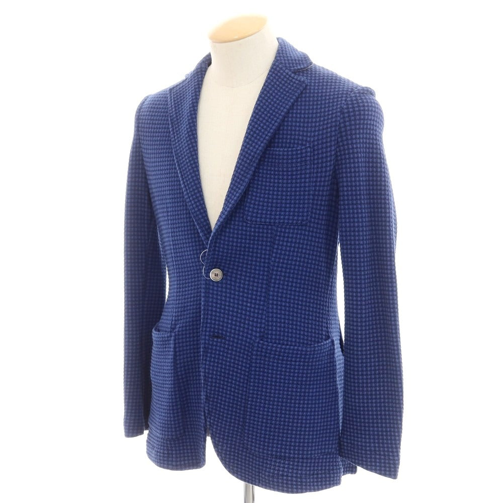 [Used] SUN HOUSE Cotton Nylon Knit Casual Jacket Navy x Dull Blue [44] [Condition Rank C] [Men&
