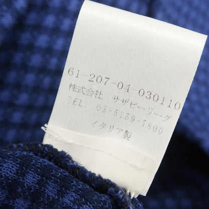 [Used] SUN HOUSE Cotton Nylon Knit Casual Jacket Navy x Dull Blue [44] [Condition Rank C] [Men&
