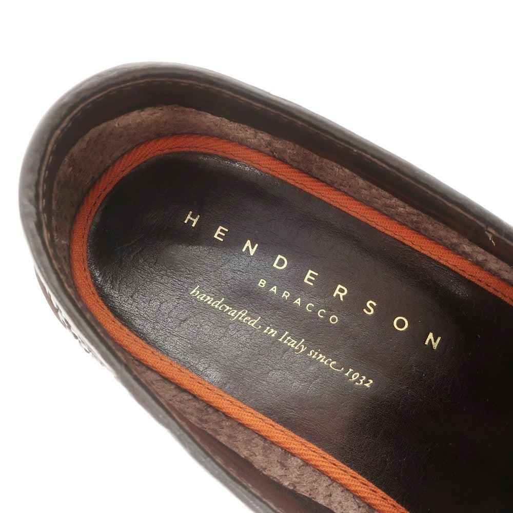 【中古】ヘンダーソン HENDERSON イントレチャートレザー タッセルローファー ブラウン【 41 】【 状態ランクC 】【 メンズ 】