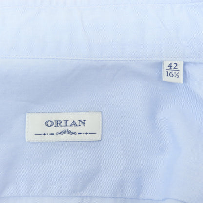 【中古】オリアン ORIAN コットン ワイドカラー ドレスシャツ ライトブルー【 42 】【 状態ランクB 】【 メンズ 】