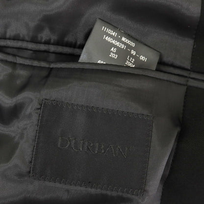 【中古】ダーバン D’URBAN ウール 4B ダブル テーラードジャケット ブラック【 A5　(M位) 】【 状態ランクB 】【 メンズ 】