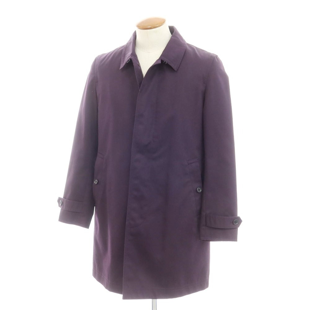 【中古】ポールスミス Paul Smith ツイルコットン ライナー付き ステンカラーコート パープル系【サイズM】【 状態ランクC 】【 メンズ 】 [EPD]