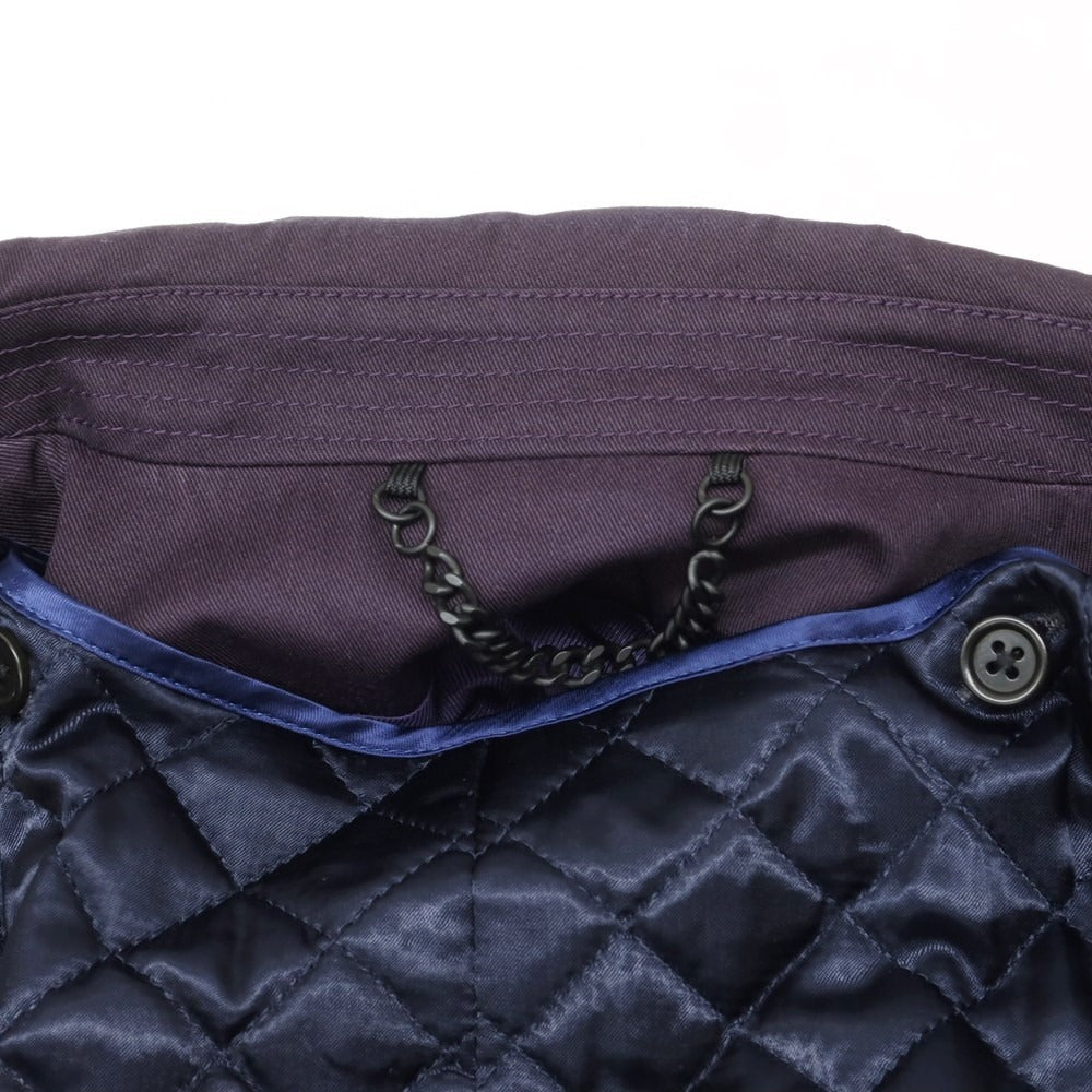 【中古】ポールスミス Paul Smith ツイルコットン ライナー付き ステンカラーコート パープル系【サイズM】【 状態ランクC 】【 メンズ 】 [EPD]