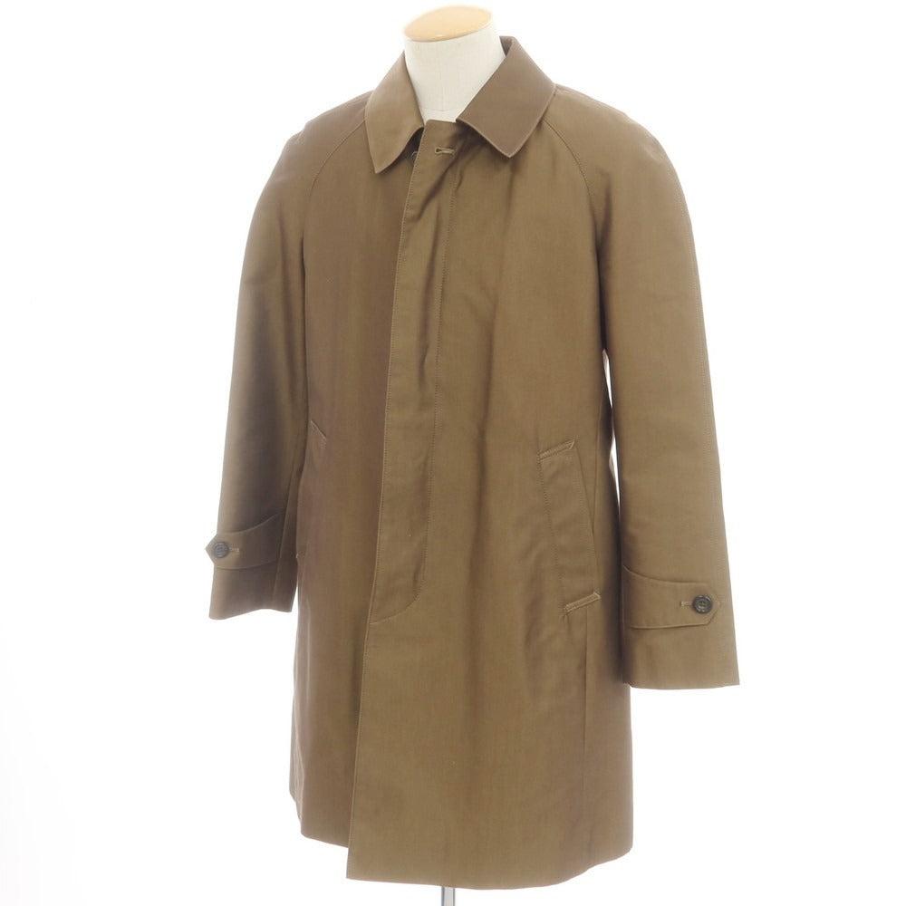 【中古】アクアスキュータム Aquascutum コットンポリエステル ライナー付き ステンカラーコート ブラウン【 36 】【 状態ランクB 】【 メンズ 】