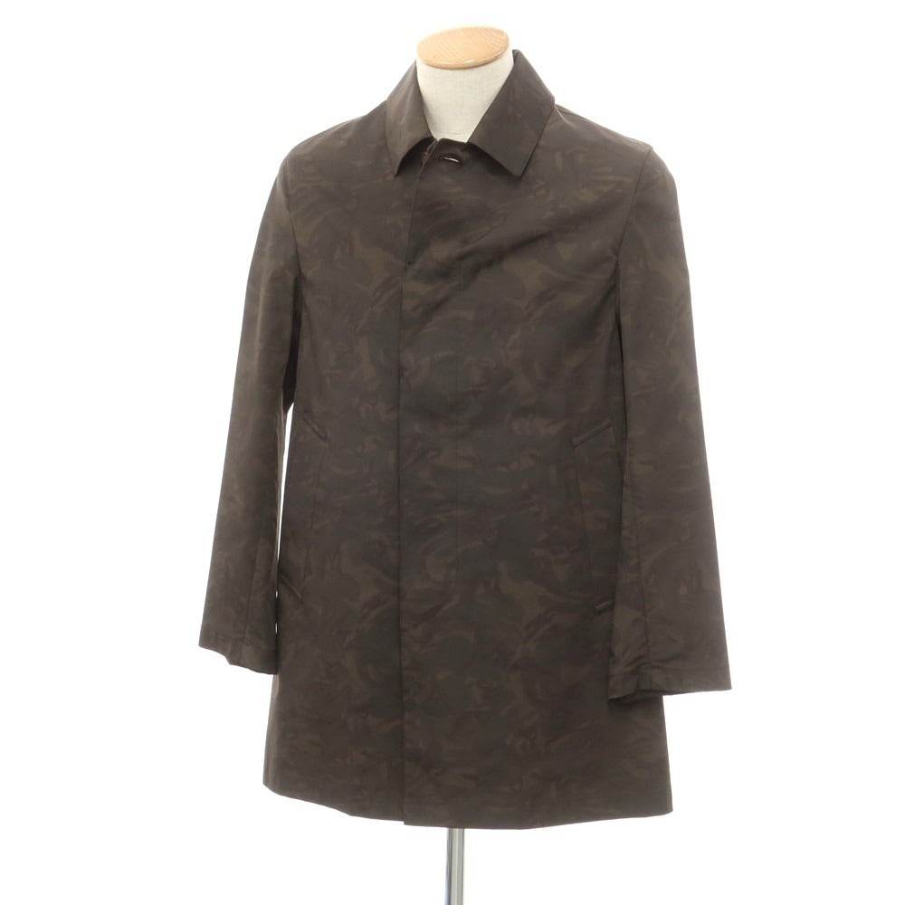 [Used] Mackintosh Philosophy MACKINTOSH PHILOSOPHY Polyester Camouflage Pattern Balmacaan Coat Gray Brown [36] [Condition Rank B] [Men&
