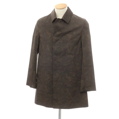 【SALE10%OFF/返品不可】【中古】マッキントッシュフィロソフィー MACKINTOSH PHILOSOPHY ポリエステル カモフラージュ柄 ステンカラーコート グレーブラウン【 36 】【 状態ランクB 】【 メンズ 】 [EPD]