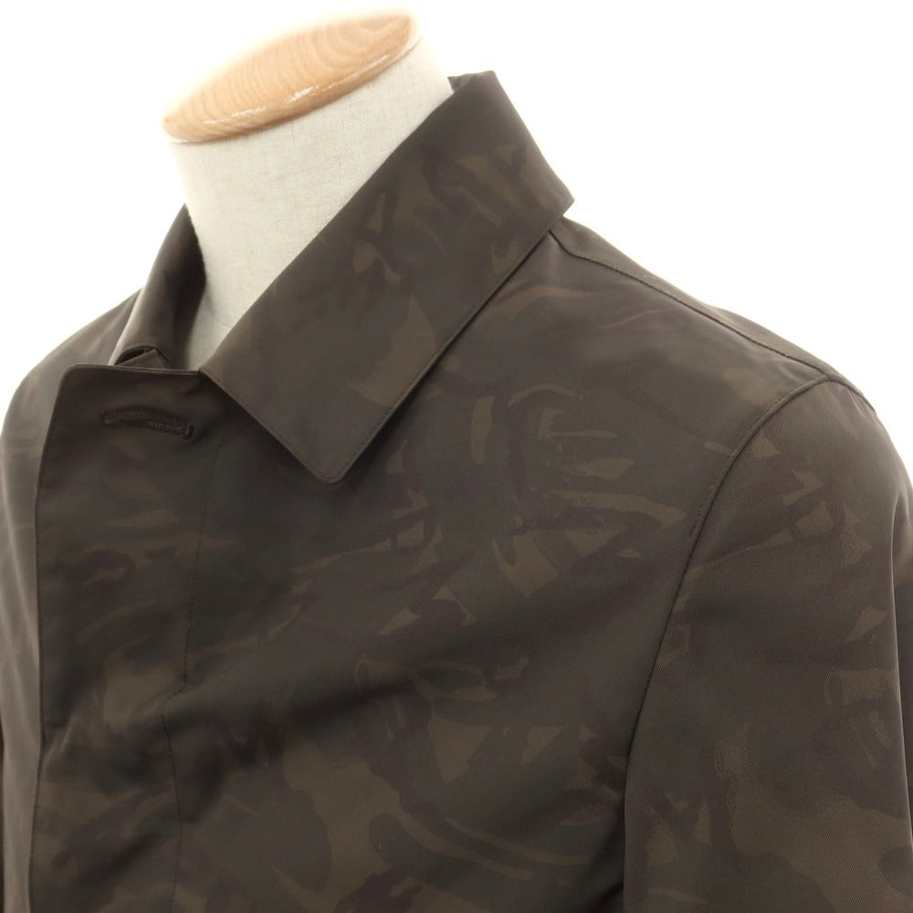 【中古】マッキントッシュフィロソフィー MACKINTOSH PHILOSOPHY ポリエステル カモフラージュ柄 ステンカラーコート グレーブラウン【サイズ36】【 状態ランクB 】【 メンズ 】[EPD]