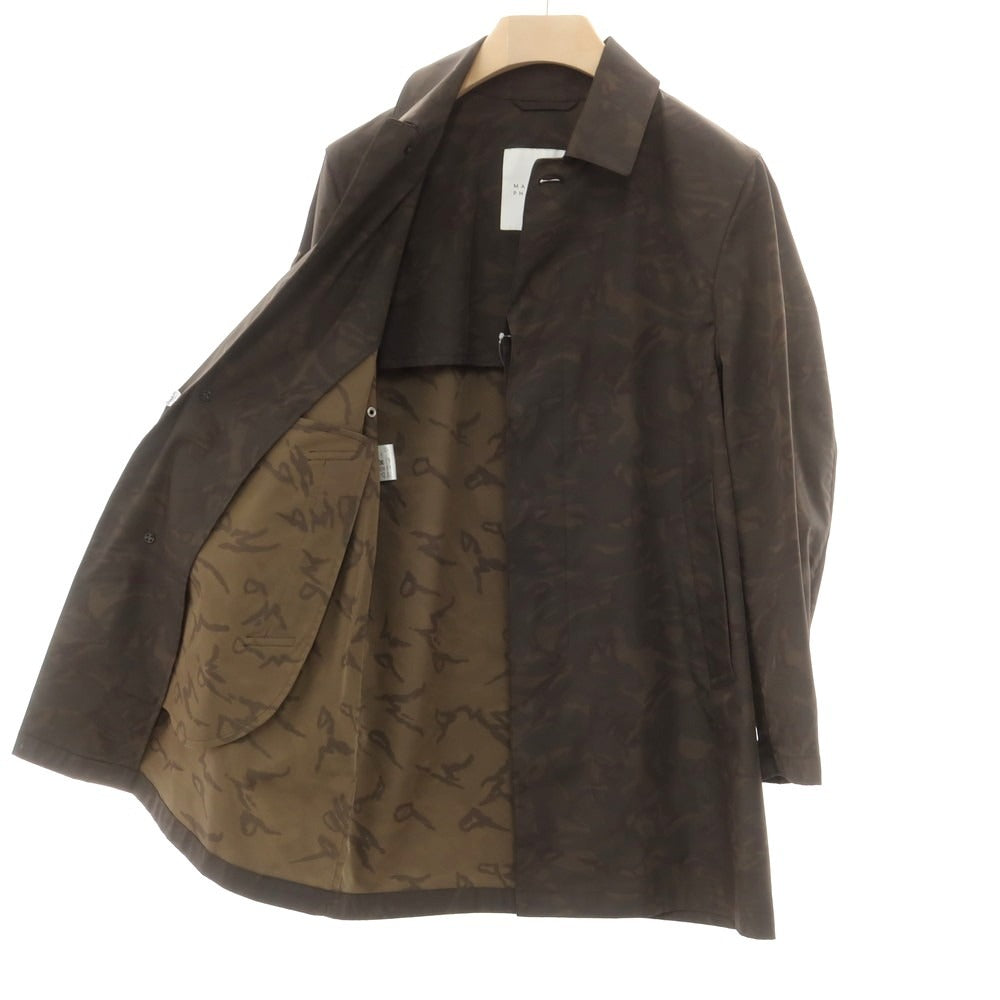 【中古】マッキントッシュフィロソフィー MACKINTOSH PHILOSOPHY ポリエステル カモフラージュ柄 ステンカラーコート グレーブラウン【サイズ36】【 状態ランクB 】【 メンズ 】[EPD]